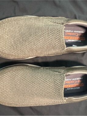 Skechers Men's tan Slip-On Knit Casual Loafers